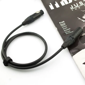 Xlr moški in ženski uravnoteženo kabel studio/moving-coil mikrofon uporabljajte pristne canare l-4e6s ročno izdelane neutrik, pozlačeni priključki plug