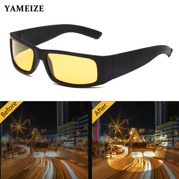 YAMEIZE Night Vision Voznik Očala Moških Polarizirana sončna Očala Proti Bleščanju Rumena Leča Vožnja Avtomobila Zaščitna Očala Gafas Prestav
