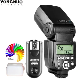 YONGNUO YN-560 IV Bliskavica Speedlite + RF-603 II N Flash Sprožilec za Nikon D7500 D7200 D7100 D800 D810 D750 D610 D3300 D3200 D5600