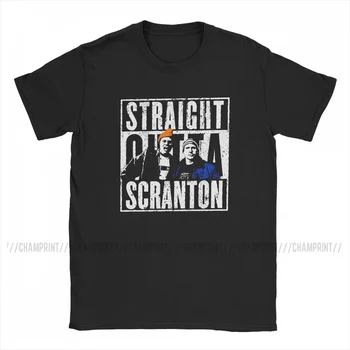 Zabavno Naravnost Ven Scranton Urad T-Shirt Moški Okrogle Ovratnik Bombaž T Majice Kratek Rokav Tees Za Rojstni Dan Vrhovi
