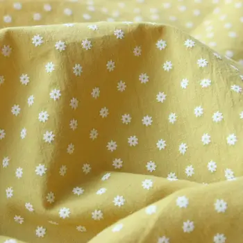 Čisto Navaden Bombaž Krep Tiskanje Majhnih Cvetlični Tkanine Majica DIY Ročno izdelane Tkanine