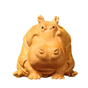 Šimšir 8 cm 11 cm Hippo Kiparstvo Feng Shui Avto Dekoracijo Lesa Srečen Živali Kip Risanke Doma Dekor