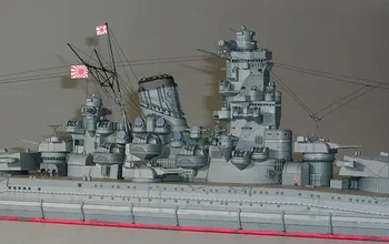 1:250 Japonska Bojna ladja Yamato DIY 3D Paper Card Model Stavbe Določa Gradnja Igrače Izobraževalne Igrače, Vojaški Model