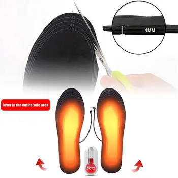 1 Par USB Ogrevani Vložki za Stopala Segrevanja Pad Noge Toplejše Nogavice Pad Mat Zimske Športe na Prostem Ogrevanje Čevlje Vložki Pozimi Toplo