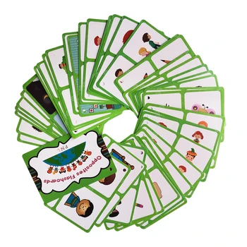 100 Skupine/set Nasprotij slovensko Besedo Učenje Kartico Flashcards Igre Uganke za Otroke, Otrok, Dojenček Juguetes Educativos Igrače