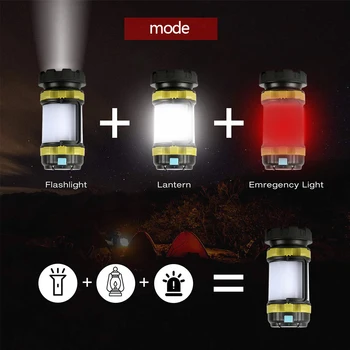 10000LM LED Kampiranje Luč USB Polnilne za Pohodništvo, Ribolov Pregled Dela v Sili Iskanje Svetlobe