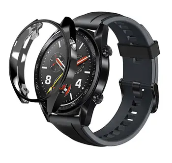 100pc Mehko Ultra-Slim TPU Varstvo Silikonski Polno Primeru Kritje Za Huawei Watch GT Zamenjava Primeru Trak Pametno Gledati Dodatki