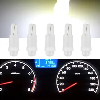 10pcs Avto Notranje zadeve T5 Led Luči nadzorni Plošči Merilnik Lučka Instrument Žarnica Auto Strani Klin Luč za L200 Outlander ASX Dodatki
