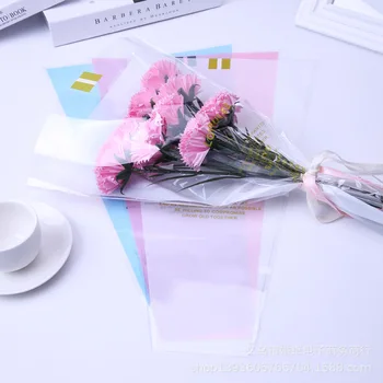 10PCS Cvetličarna Plastični Cvet Vrečke Pakiranje En Rose Vrečke Cvetje Ovojni Papir Valentinovo Vrtnice Vrečko