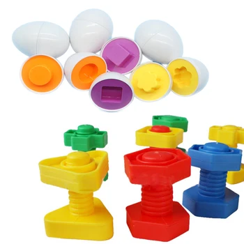 12PCS Montessori Učenje, Izobraževanje Matematiko Otroške Igrače Pametne Jajca 3D Puzzle Igro Otrok Popularne Igrače, Sestavljanke, Mešane Oblike Orodja