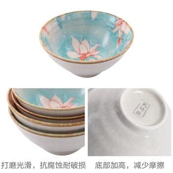 1PC Japonski keramično skledo riža sklede iz porcelana emajl sadja in zelenjave skledo rezanec bowl rezanec študentskih spalnico večerja ploščo