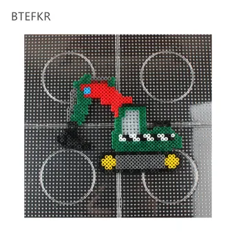 2.6 mm/5 mm Hama Noge Kvadratnih Pegboard 3D Puzzle Predlogo Za Perler Kroglice Izobraževanje Igrače Varovalko Kroglice Puzzle sestavljanke Perle de Hama