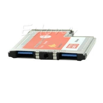 2 Dual Port USB 3.0 HUB Express Kartico ExpressCard 54 mm Skrite Adapter Za Prenosnik Whosale&Dropship