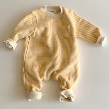 2019 Jeseni In Pozimi Baby Jumpsuit Trak Plišastih Moda Preprostost Prosti Čas Zgosti Fantje In Dekleta Jumpsuit Oblačila
