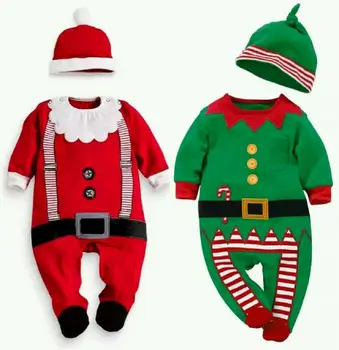 2019 Malčka Otrok Božič Cosplay Kostume Božiček Božič Igralne Obleke Klobuk Nastavite Srčkan Baby Obleko Božič Disguisement