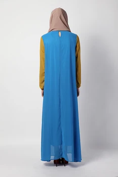 2019 Šifon Turški Abaya Tam Kaftan Muslimansko Obleko Djellaba Islamske Večer Oblačila Robe Za Ženske Pasu Pasu