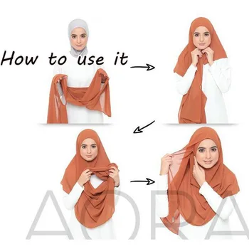 2019 ženske navaden instant bombaž jersey šal, Glavo hidžab zaviti barva šali foulard femme muslimanskih hijabs trgovina pripravljena za nošenje