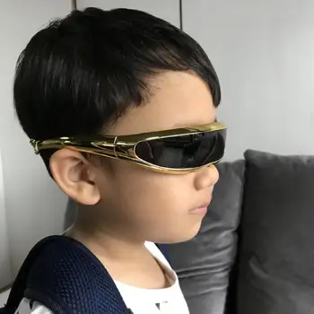 2020 Letnik Ozko Cyclops sončna Očala Ženske razkošno Osebnost Nov Modni Očala Smešno Masko Dekoracijo Moških sončna Očala