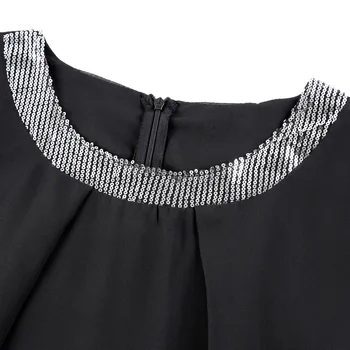 2020 Moda Velikosti Šifon Obleko Ženska Priložnostne O-vratu Dolgo Obleko Elegat Bombaža, Plus Velikost Obleke Vestidos Ženska Oblačila 5XL