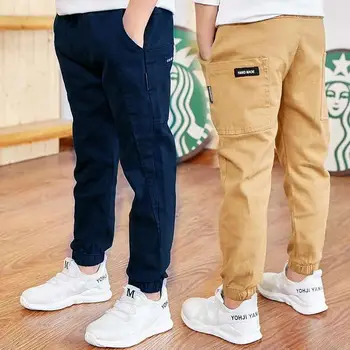 2020 nove vroče prodaje hlače za dečke 4-13 let bombaž korejski priložnostne hlače otrok pomlad & jeseni hlače Preplete veliki žepi