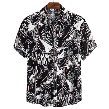 2020 poletje moda kratkimi rokavi moški hawaiian beach srajco, vroče prodaje svoboden slog priložnostne obleko rokavi moški