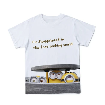 2021 Poletje 3D moška T-Shirt Novo Sluge Srčkan Vzorec otroci Kratek Sleeved Zgornji del otrok O-Vratu Dihanje T-Shirt (Prilagodljiv)