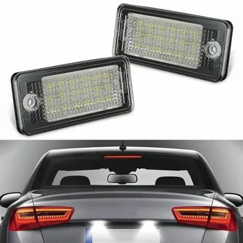 2PC 18 LED Številka Licence Ploščo Luči luči Za Audi A3 S3 A4 S4 B6 A4 S4 B7 A6 C6 S6 V7 A8 S8 D3 RS4 RS6