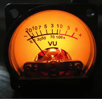 2pcs/veliko Ploščo VU Meter Toplo Nazaj Luči za Snemanje Ravni Amp