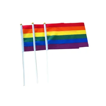 36pcs Gej Ponos Zastavo Ročni Živo Mini Gay Stranka Dekor Mavrične Zastave LGBT Zastavo za Parade Gay Party Festival
