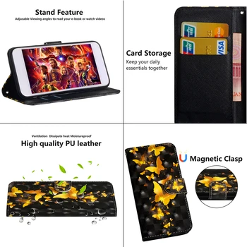 3D Denarnico, Telefon Primerih Za LG K61 K41S K50 K40S K40 K30 Primeru LG Q60 Q70 Stylo 5 4 Primeru Zajema mode pu Usnja Flip Case