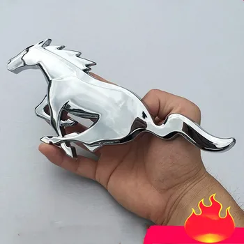 3D kovinski Mustang konja Sprednji Kapuco Maska Telesa Emblem Nalepke Mustang konj Logotip Spredaj za Ford Mustang Avto Styling
