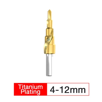 3pcs 4-12/20/32mm HSS Spiralni Profilirane Center Drill Bit Trdna Karbida Mini Svedra Titana Korak Cone Drill Bit
