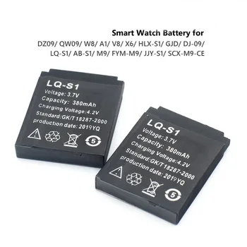 5/8/10PCS Trajne Pametno Gledati Baterije LQ-S1 3,7 V 380mAh Polnilna litij-LQ S1 Baterija Za Smart Watch QW09 DZ09 W8 lqs1