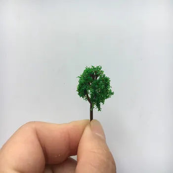 50pcs/veliko Arhitekturo N Z 1:1000 Obseg Model Miniature Zelena Drevesa V 3cm Za Ho Vlak Postavitev