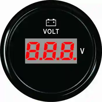 52 mm Nepremočljiva Univerzalni Digitalni Voltmeter Napetost Volt Merilnik 8-32V Obseg 12V 24V Z Rdečo Osvetlitvijo