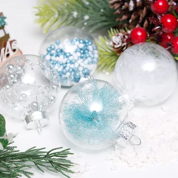 6 cm 24pcs Pregleden Božič Žogo Okraski Božič kroglice Trojk 2021christmas okraski za dom Božično drevo obesek