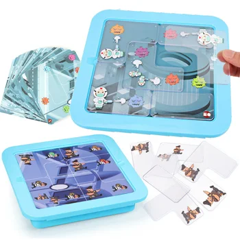 60 Izzivi Odbor Virus Igre Tema Puzzle 21*21 cm Prenosni Polje Družini Stranka IQ Intelektualne Igre Pametne Igrače Za Otroke, Odrasle