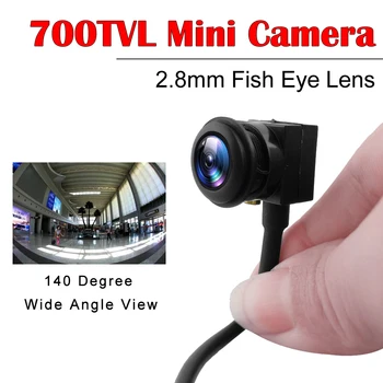 700TVL Barve Fisheye širokokotni Varnostne Kamere Analogni mini cctv kamere