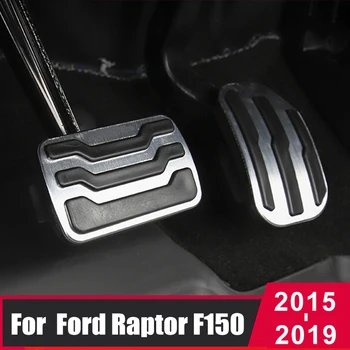 Aluminij zlitine Avto Plin je Gorivo Zavorni Pedal Pad Mat Kritje NA za Ford F150 F-150 Raptor 2016 2017 2018 2019 Dodatki