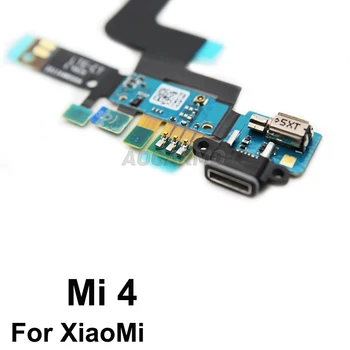 Aocarmo Vibrator Polnjenje prek kabla USB Vrata za Polnilnik Dock Priključek za Mikrofon Mic Flex Kabel Vezje Za XiaoMi 4 mi4