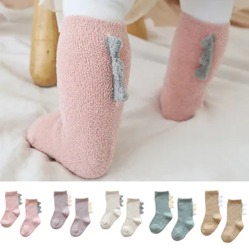 Baby Otroci Korale Runo Nogavice, Pozimi Toplo Anti Slip Nogavice za Otroke Novorojenčka Sneg Oblačila J55