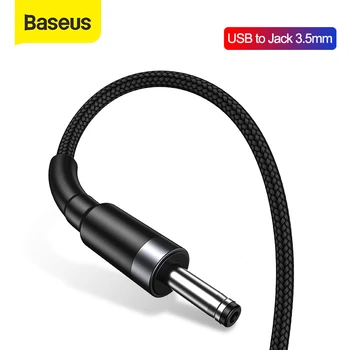 Baseus USB DC 3,5 mm Napajalni Kabel USB A do 3,5 Jack 5V Napajanje Kabel za Zvočnike Vlažilnik USB Navijači Napajalni Kabel Polnilnika