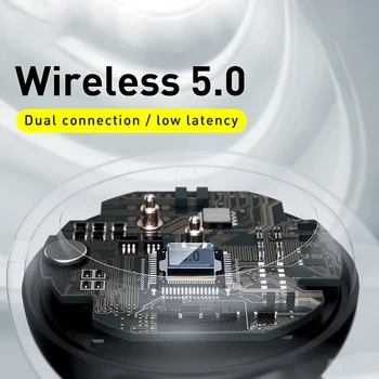 Baseus W17 Šport Bluetooth Slušalke TWS Wirless Slušalke Slušalke Podporo Qi Brezžično Polnjenje Smart touch IP55 Nepremočljiva