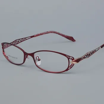BCLEAR Ženske Recept Optična Očala Okvirji z Zlatim Votlih Iz Očala Okvir Z Rožo Ženski Spektakel Očala