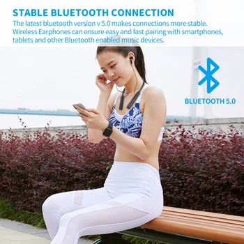 Bluetooth Slušalke, Brezžične Slušalke Športne Magnetni Teče 72 Ur Dolgo Življenjsko Dobo Baterije Stereo Zmanjšanje Hrupa Slušalke
