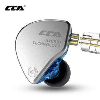 CCA CA4 V 1DD+1BA Uho Slušalke Zaslon Zvočnik Kovinsko Hibridno Tehnologijo Čepkov Šport Hrupa Bluetooth Kabel, Slušalke