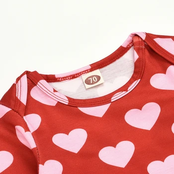 CYSINCOS Otroške igralne obleke 2021 Novorojenčka Ljubezen, Tiskanje Baby Kostum za Dekleta Fant Jumpsuit oblačil za Pomlad/Zima Romper Telo OTROŠKA Oblačila