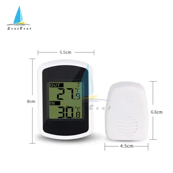 Digitalni LCD Termometer, Higrometer Merilnik Notranja Zunanja Temperatura Vlažnost Meter Zaslon Detektor Vremenske Postaje Ure Wifi