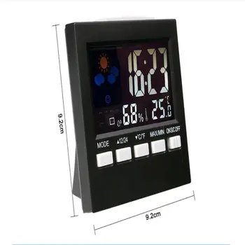 Digitalni Prikaz Termometer Vlažnost Ura LCD Alarm, Koledar, Vreme, Multifunkcijski Zaslon Analogno-Digitalna Ura