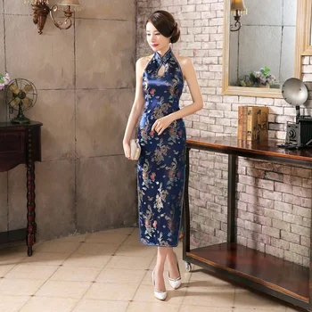Dolgo Cheongsam Zmaj Seksi Kostum Povodcem Obleka Ženske Obleke Kitajski Državni Qipao Vestido